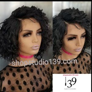 Sexy curly Human Hair  HD lace front wig